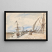 Embarkation Pier in Honfleur - Johan Barthold Jongkind — framed artwork on a wall