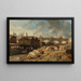 Bain bateaux-lavoirs cerca del Pont-Neuf - Johan Barthold Jongkind — cuadro enmarcado en la pared