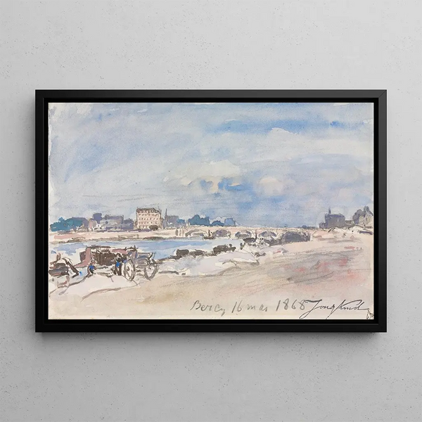 Bercy - Johan Barthold Jongkind — cuadro enmarcado en la pared
