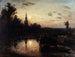 del Claro de luna en Overschie, alrededores de Róterdam - Johan Barthold Jongkind — vista de la obra