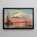 L'Escaut cerca de Amberes, atardecer - Johan Barthold Jongkind — cuadro enmarcado en la pared