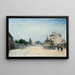 L'Omnibus de la Glacière à la Barrière Rochechouart - Johan Barthold Jongkind — framed artwork on a wall