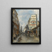 La Rue Saint-Jacques París - Johan Barthold Jongkind — cuadro enmarcado en la pared
