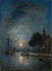 The Port of Dordrecht at dusk - Johan Barthold Jongkind — artwork view