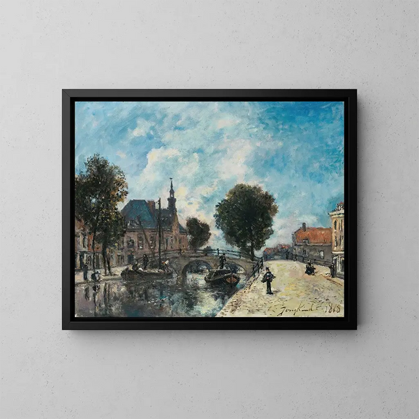 Le Spui, La Haya - Johan Barthold Jongkind — cuadro enmarcado en la pared