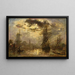 Les moulins de Rotterdam - Johan Barthold Jongkind — framed artwork on a wall