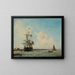 El Gran Canal de Dordrecht - Johan Barthold Jongkind — cuadro enmarcado en la pared