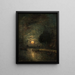 Vista a la luz de la luna de Dordrecht - Johan Barthold Jongkind — cuadro enmarcado en la pared