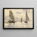 Port of Honfleur - Johan Barthold Jongkind — framed artwork on a wall
