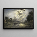 Rotterdam painting by moonlight - Johan Barthold Jongkind — framed artwork on a wall