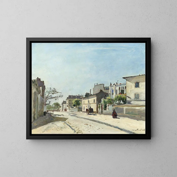 Rue Notre-Dame, París - Johan Barthold Jongkind — cuadro enmarcado en la pared