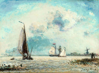 Johan Barthold Jongkind - Sailing Boats On The Meuse.webp