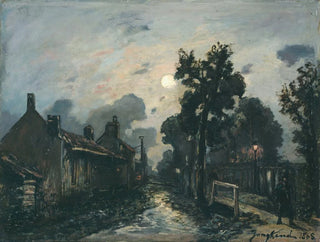 Johan Barthold Jongkind - Une rue  Delft le soir.webp