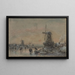 Vista de Arnhem - Johan Barthold Jongkind — cuadro enmarcado en la pared