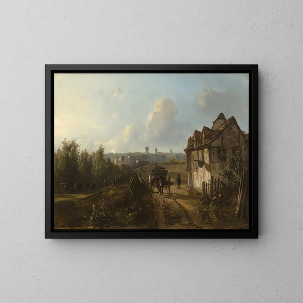 Vista de Montmartre - Johan Barthold Jongkind — cuadro enmarcado en la pared