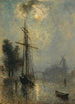 Vista del puerto de Doverschie - Johan Barthold Jongkind — vista de la obra