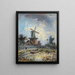 Windmill in Dordrecht - Johan Barthold Jongkind — framed artwork on a wall