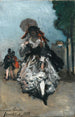 Joven mujer con un parasol - Johan Barthold Jongkind — vista de la obra