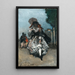 Joven mujer con un parasol - Johan Barthold Jongkind — cuadro enmarcado en la pared