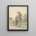 mujer y niña en un camino rural - Johan Christiaan Willem Safft — cuadro enmarcado en la pared