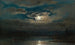 Paisaje fluvial cerca de Dresde a la luz de la luna - Johan Christian Dahl — vista de la obra