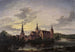 Château de Frederiksborg au clair de lune - Johan Christian Dahl — vista de la obra