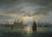 Castillo de Kronborg a la luz de la luna - Johan Christian Dahl — vista de la obra