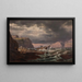 Shipwreck on the Norwegian Coast - Johan Christian Dahl — framed artwork on a wall