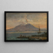 El Vesubio visto desde Posillipo - Johan Christian Dahl — cuadro enmarcado en la pared