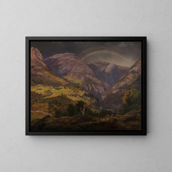 Vista de Stalheim - Johan Christian Dahl — cuadro enmarcado en la pared