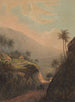 Vista de una carretera hacia el valle de Salak en Java Carretera de Buitenzorg al valle de Salak - Johan Conrad Greive — vista de la obra