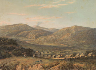 Johan Conrad Greive - Gezicht op het Tenggergebergte In het Tengersche gebergte.webp
