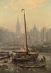 The Nieuwmarkt in foggy weather - Johan Conrad Greive — artwork view
