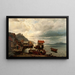 Escena de la costa oeste de Suecia - Johan Edvard Bergh — cuadro enmarcado en la pared