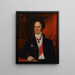 retrato del barón Carl Johan Walleen - Johan Erik Lindh — cuadro enmarcado en la pared