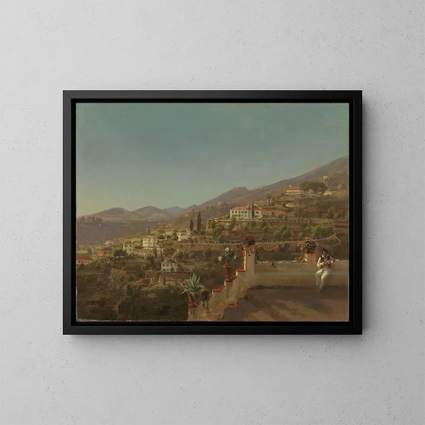 Vista de Funchal, Madeira - Johan Fredrik Eckersberg — cuadro enmarcado en la pared