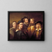 Rafael, Rembrandt, Nicolas Poussin, Albrecht Dürer y Pierre-Paul Rubens - Johan Gustaf Sandberg — cuadro enmarcado en la pared