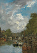 an animated canal in Rotterdam - Johan Hendrik van Mastenbroek — artwork view