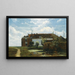 a farm along a canal in a polder landscape - Johan Hendrik Weissenbruch — framed artwork on a wall