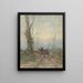 Carro de granja en un camino forestal - Johan Hendrik Weissenbruch — cuadro enmarcado en la pared