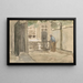 Vista de un patio desde el taller del artista en la Kazernestraat en La Haya - Johan Hendrik Weissenbruch — cuadro enmarcado en la pared