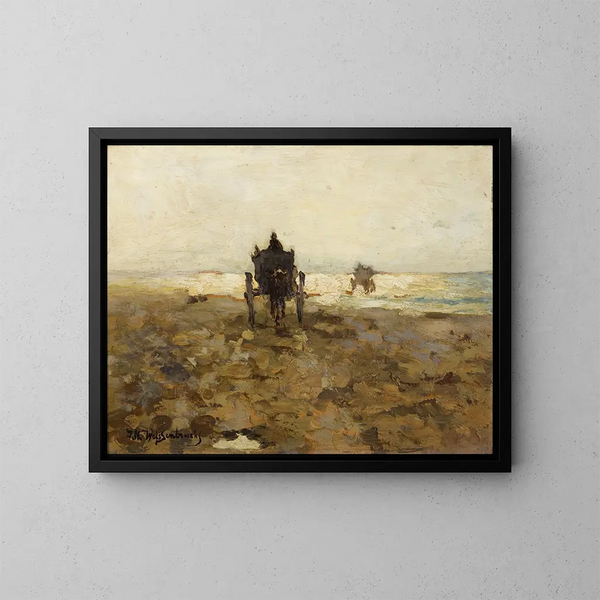 Carro de conchas - Johan Hendrik Weissenbruch — cuadro enmarcado en la pared