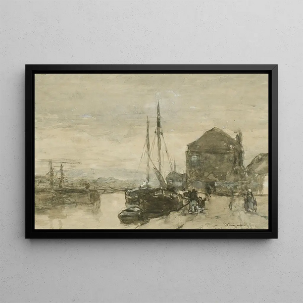 Johan Hendrik Weissenbruch - View of Turfmarkt and Eendjespoort in Haarlem.webp