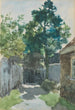 de calle soleada - Johan Hendrik Weissenbruch — vista de la obra