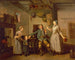 David Garrick y Mary Bradshaw en El regreso del granjero - Johan Joseph Zoffany — vista de la obra