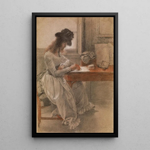 Johan Joseph Zoffany - The Artists Daughter Cecilia Seated At A Writing Desk.webp