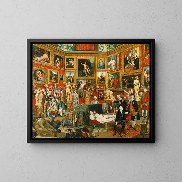 Tribune de las Oficinas - Johan Joseph Zoffany — cuadro enmarcado en la pared