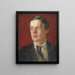Retrato del pintor sueco Gustaf Wolmar - Johan Rohde — cuadro enmarcado en la pared