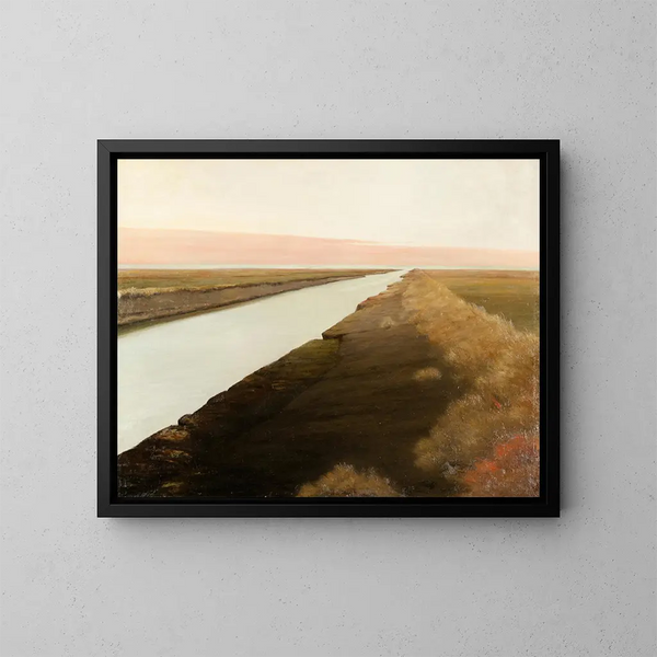 Ruisseau de Ribe - Johan Rohde — cuadro enmarcado en la pared