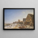 Strandvejen en Vedbæk, tarde de invierno - Johan Stroe — cuadro enmarcado en la pared